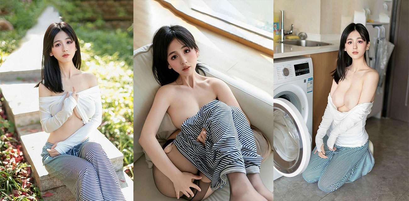秀人网极品嫩模【奶芙乔乔】大尺度写真流出，巨乳肥臀白嫩诱人撅臀撕袜抠穴自慰