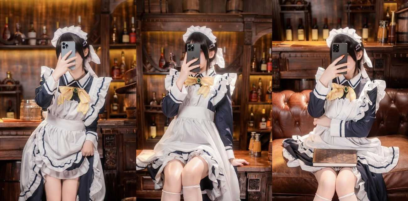知名福利姬【米胡桃】女仆装限定福利，乖巧少女遭痴汉强制爆操，手扣嫩穴刺激快感后入猛插