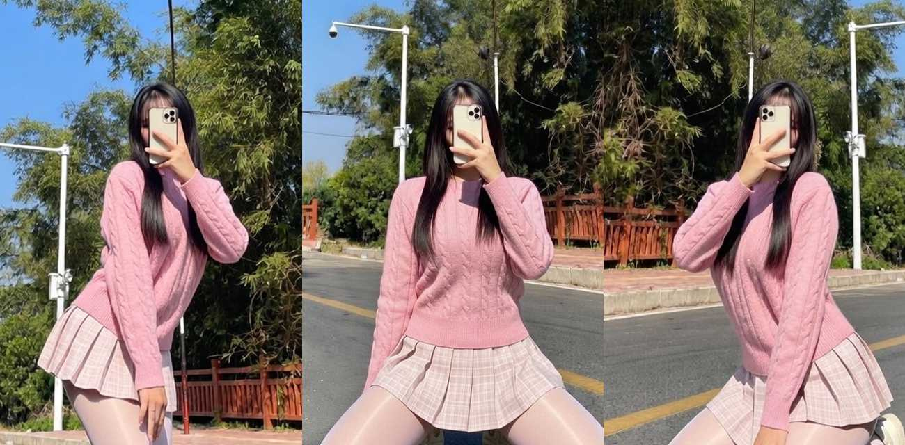 清纯欲妹【铃木美咲】定制福利私拍，粉色针织衫搭配白丝上演足交诱惑，白虎美乳露出自慰勾人心扉