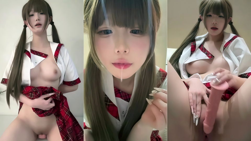 双马尾极品少女嫩妹【饱饱咪】JK服大奶粉鲍，玩假屌狂插蜜穴，脸穴同框
